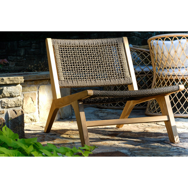 Bayou Breeze Leawood Teak Patio Chair Wayfair